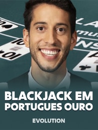 Blackjack em Português Ouro by Evolution on Roobet Blackjack