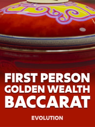 First Person Golden Wealth Baccarat by Evolution on Roobet Baccarat