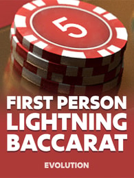 First Person Lightning Baccarat by Evolution on Roobet Baccarat