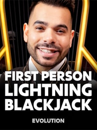 First Person Lightning Blackjack by Evolution on Roobet Blackjack
