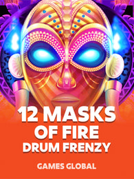 12 Masks of Fire Drum Frenzy by Games Global on Roobet Slots