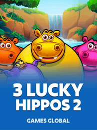 3 Lucky Hippos 2 by Games Global on Roobet Slots