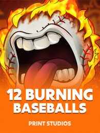 12 Burning Baseballs by Print Studios on Roobet Slots