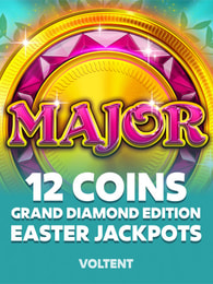 12 Coins Grand Diamond Edition Easter Jackpots by VoltEnt on Roobet Slots