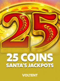 25 Coins Santa's Jackpots by VoltEnt on Roobet Slots